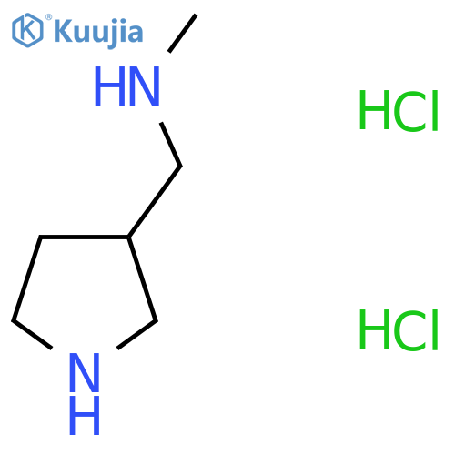 N-methyl-1-pyrrolidin-3-yl-methanamine;dihydrochloride structure