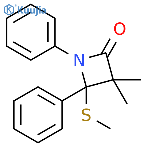 2-Azetidinone, 3,3-dimethyl-4-(methylthio)-1,4-diphenyl- structure