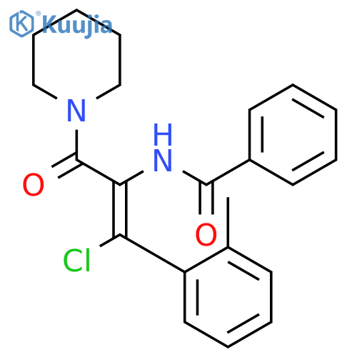 (Z)-N-(1-Chloro-3-oxo-3-(piperidin-1-yl)-1-(o-tolyl)prop-1-en-2-yl)benzamide structure