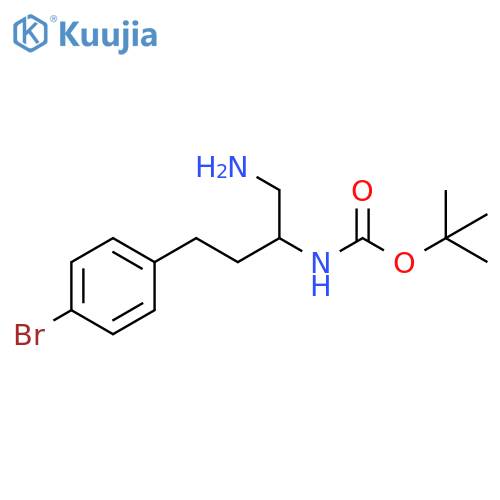 tert-butyl N-1-amino-4-(4-bromophenyl)butan-2-ylcarbamate structure