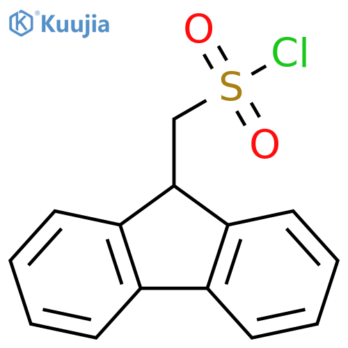(9H-fluoren-9-yl)methanesulfonyl chloride structure