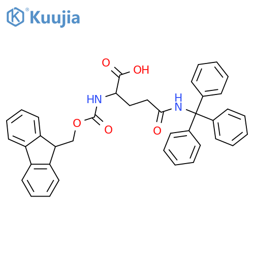 (2S)-2-({[(9H-fluoren-9-yl)methoxy]carbonyl}amino)-4-[(triphenylmethyl)carbamoyl]butanoic acid structure