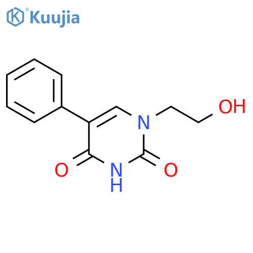 2,4(1H,3H)-Pyrimidinedione, 1-(2-hydroxyethyl)-5-phenyl- structure
