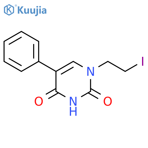 2,4(1H,3H)-Pyrimidinedione, 1-(2-iodoethyl)-5-phenyl- structure
