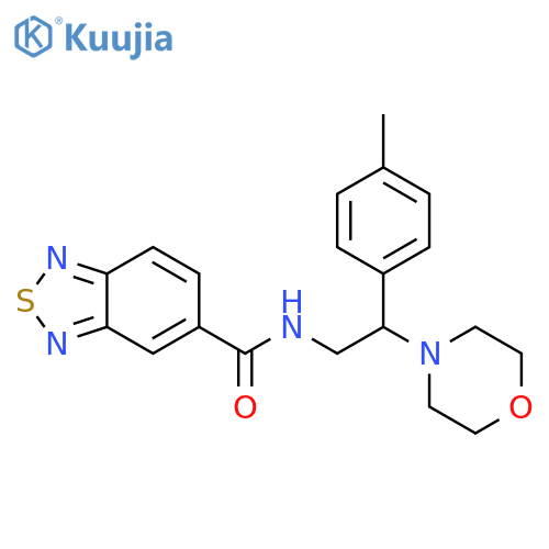 N-2-(4-methylphenyl)-2-(morpholin-4-yl)ethyl-2,1,3-benzothiadiazole-5-carboxamide structure