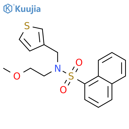 N-(2-methoxyethyl)-N-(thiophen-3-yl)methylnaphthalene-1-sulfonamide structure