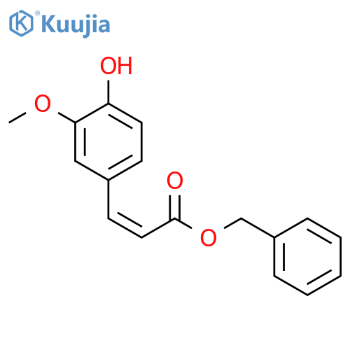 2-Propenoic acid, 3-(4-hydroxy-3-methoxyphenyl)-, phenylmethyl ester,(Z)- structure