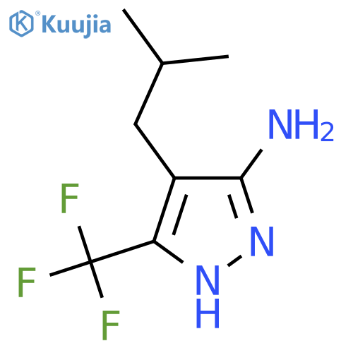 4-(2-Methylpropyl)-3-(trifluoromethyl)-1h-pyrazol-5-amine structure
