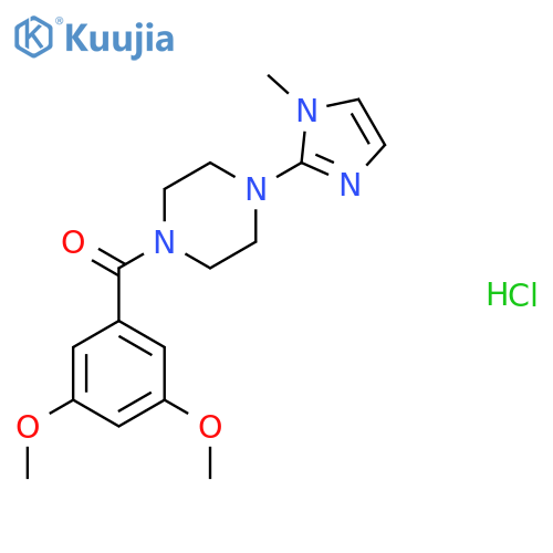1-(3,5-dimethoxybenzoyl)-4-(1-methyl-1H-imidazol-2-yl)piperazine hydrochloride structure