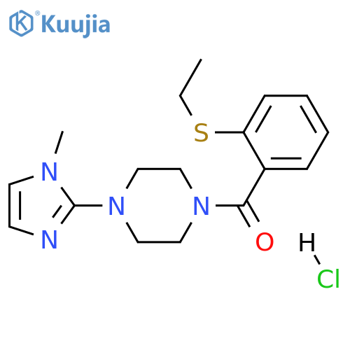 1-2-(ethylsulfanyl)benzoyl-4-(1-methyl-1H-imidazol-2-yl)piperazine hydrochloride structure