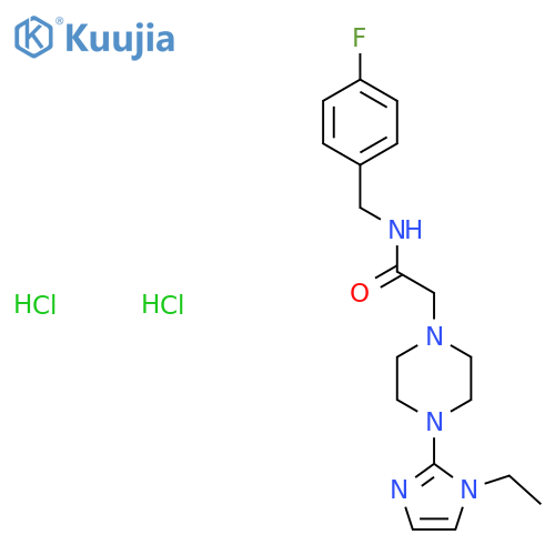 2-4-(1-ethyl-1H-imidazol-2-yl)piperazin-1-yl-N-(4-fluorophenyl)methylacetamide dihydrochloride structure