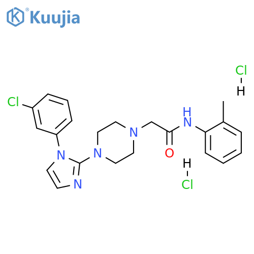 2-{4-1-(3-chlorophenyl)-1H-imidazol-2-ylpiperazin-1-yl}-N-(2-methylphenyl)acetamide dihydrochloride structure