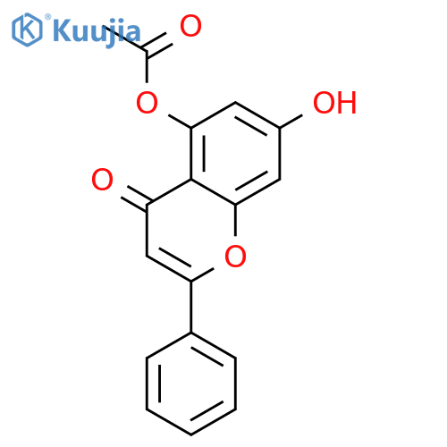 7-Hydroxy-4-oxo-2-phenyl-4H-chromen-5-yl acetate structure