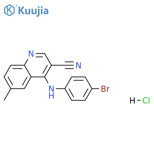 4-(4-bromoanilino)-6-methylquinoline-3-carbonitrile:hydrochloride structure