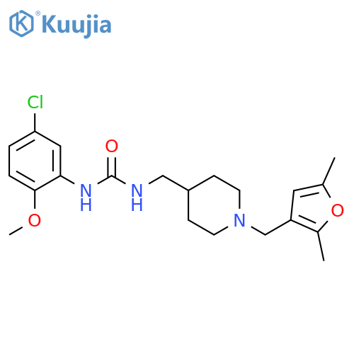 3-(5-chloro-2-methoxyphenyl)-1-({1-(2,5-dimethylfuran-3-yl)methylpiperidin-4-yl}methyl)urea structure