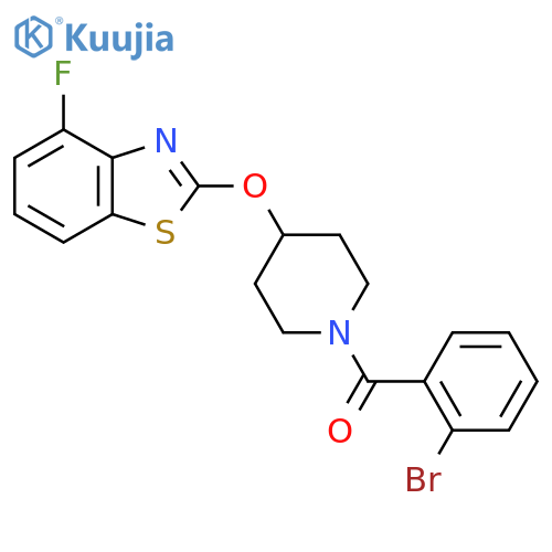 2-{1-(2-bromobenzoyl)piperidin-4-yloxy}-4-fluoro-1,3-benzothiazole structure