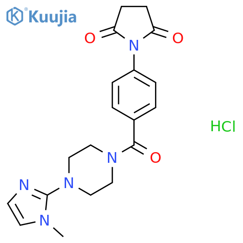 1-{4-4-(1-methyl-1H-imidazol-2-yl)piperazine-1-carbonylphenyl}pyrrolidine-2,5-dione hydrochloride structure