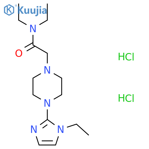 N,N-diethyl-2-[4-(1-ethyl-1H-imidazol-2-yl)piperazin-1-yl]acetamide dihydrochloride structure
