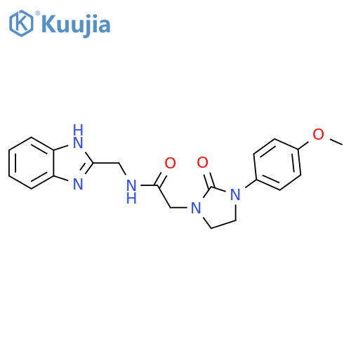 N-[(1H-1,3-benzodiazol-2-yl)methyl]-2-[3-(4-methoxyphenyl)-2-oxoimidazolidin-1-yl]acetamide structure
