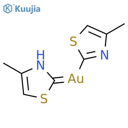 Gold, (4-methyl-2-thiazolyl)(4-methyl-2(3H)-thiazolylidene)- structure