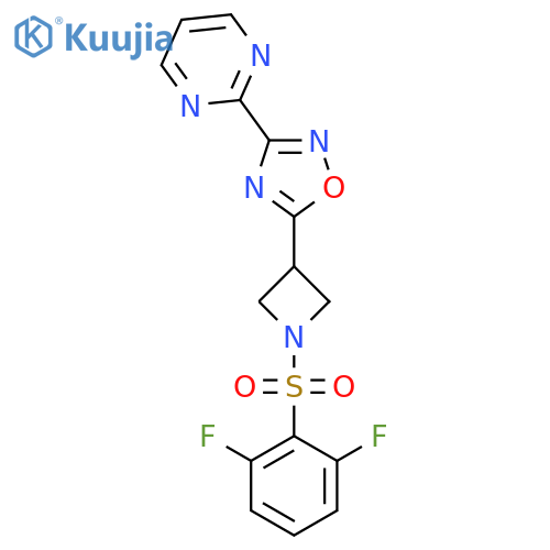 2-{5-1-(2,6-difluorobenzenesulfonyl)azetidin-3-yl-1,2,4-oxadiazol-3-yl}pyrimidine structure