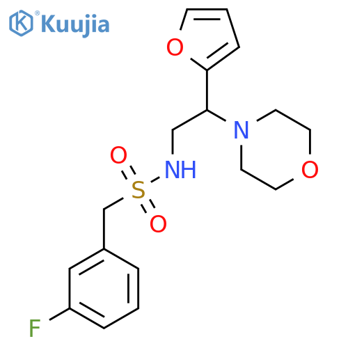 1-(3-fluorophenyl)-N-2-(furan-2-yl)-2-(morpholin-4-yl)ethylmethanesulfonamide structure