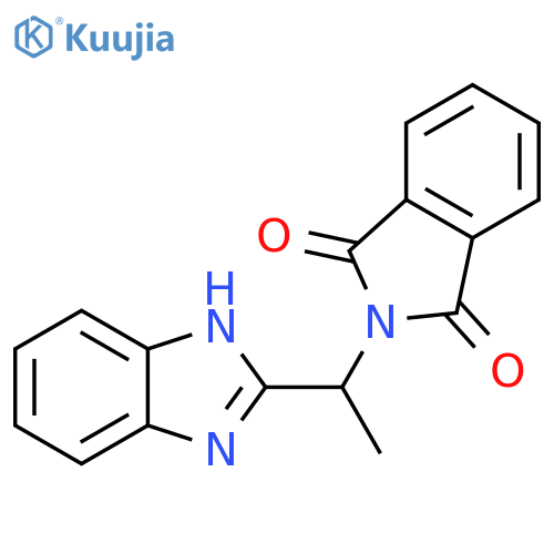 1H-Isoindole-1,3(2H)-dione, 2-[1-(1H-benzimidazol-2-yl)ethyl]- structure