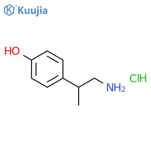 4-(1-Aminopropan-2-yl)phenol hydrochloride structure