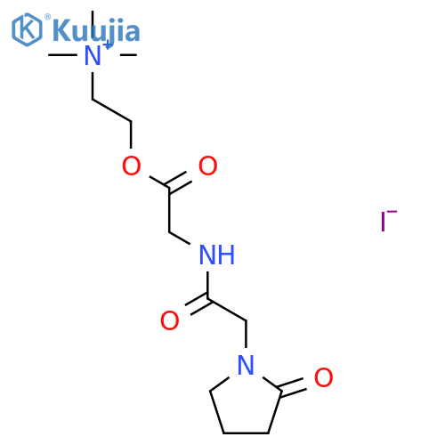 N,N,N-trimethyl-2-({N-[(2-oxopyrrolidin-1-yl)acetyl]glycyl}oxy)ethanaminium iodide structure