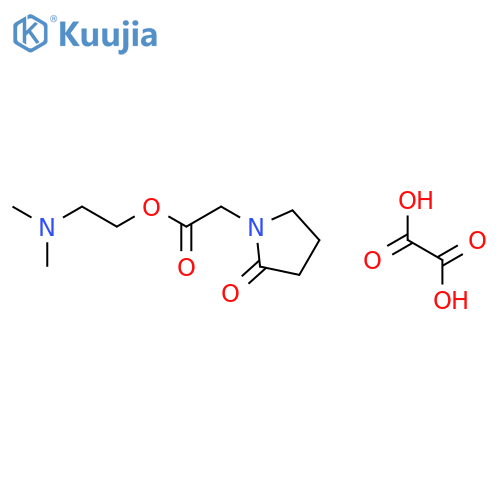 2-(Dimethylamino)ethyl (2-oxo-1-pyrrolidinyl)acetate hydrogen oxalate structure