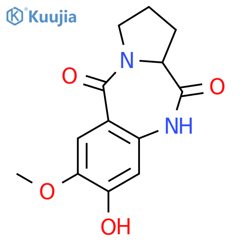 (11aS)-2,3-dihydro-8-hydroxy-7-methoxy-1H-Pyrrolo[2,1-c][1,4]benzodiazepine-5,11(10H,11aH)-dione structure