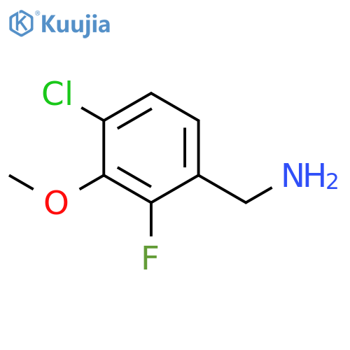 4-Chloro-2-fluoro-3-methoxybenzenemethanamine structure