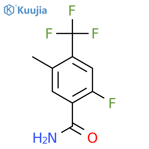 2-Fluoro-5-methyl-4-(trifluoromethyl)benzamide structure