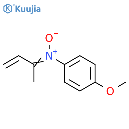 Benzenamine, 4-methoxy-N-(1-methyl-2-propen-1-ylidene)-, N-oxide structure