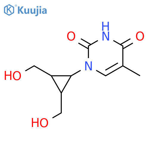 1-[(2s,3s)-2,3-bis(hydroxymethyl)cyclopropyl]-5-methylpyrimidine-2,4-dione structure