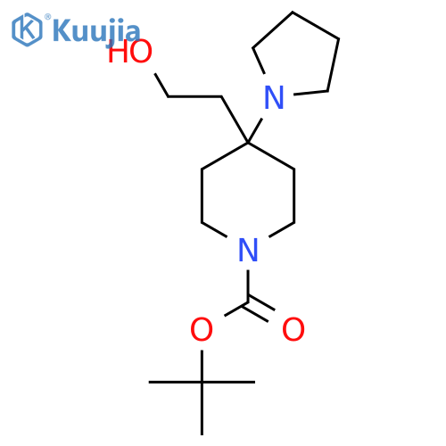 Tert-butyl 4-(2-hydroxyethyl)-4-(pyrrolidin-1-YL)piperidine-1-carboxylate structure