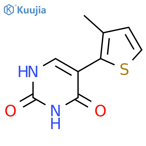 2,4(1H,3H)-Pyrimidinedione, 5-(3-methyl-2-thienyl)- structure
