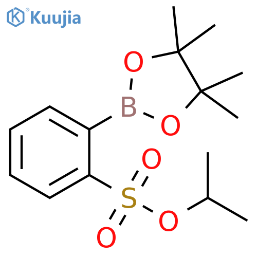 2-(4,4,5,5-TETRAMETHYL-1,3,2-DIOXABOROLAN-2-YL)-BENZENESULFONIC ACID, 1-METHYLETHYL ESTER structure
