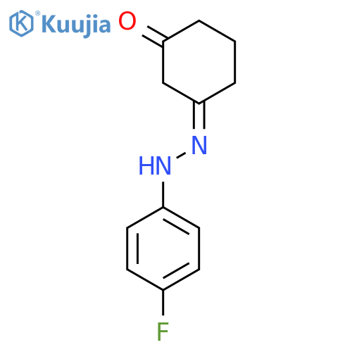 3-2-(4-fluorophenyl)hydrazin-1-ylcyclohex-2-en-1-one structure