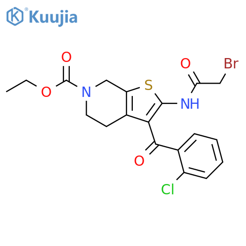 2-(2-BROMOACETAMIDO)-3-(2-CHLOROBENZOYL)-6-ETHOXYCARBONYL-4,5,6,7-TETRAHYDROPYRIDO-[3,4-B]THIOPHENE(WXG01270) structure