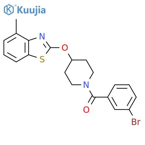 2-{[1-(3-bromobenzoyl)piperidin-4-yl]oxy}-4-methyl-1,3-benzothiazole structure