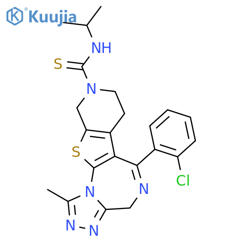 6-(2-chlorophenyl)-1-methyl-N-(1-methylethyl)-7,10-dihydro-4H-pyrido[4',3':4,5]thieno[3,2-f][1,2,4]triazolo[4,3-a][1,4]diazepine-9(8H)-carbothioamide structure