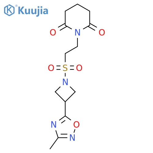 1-(2-{3-(3-methyl-1,2,4-oxadiazol-5-yl)azetidin-1-ylsulfonyl}ethyl)piperidine-2,6-dione structure