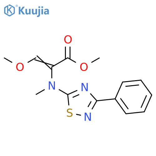 2-Propenoic acid, 3-methoxy-2-[methyl(3-phenyl-1,2,4-thiadiazol-5-yl)amino]-, methyl ester structure