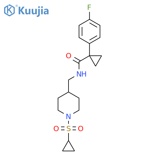 N-{1-(cyclopropanesulfonyl)piperidin-4-ylmethyl}-1-(4-fluorophenyl)cyclopropane-1-carboxamide structure