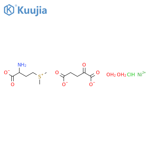 nickel(2+) 2-oxopentanedioate 2-amino-4-(dimethylsulfonio)butanoate (1:1) hydrochloride dihydrate structure