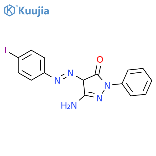 3H-Pyrazol-3-one, 5-amino-2,4-dihydro-4-[(4-iodophenyl)azo]-2-phenyl- structure