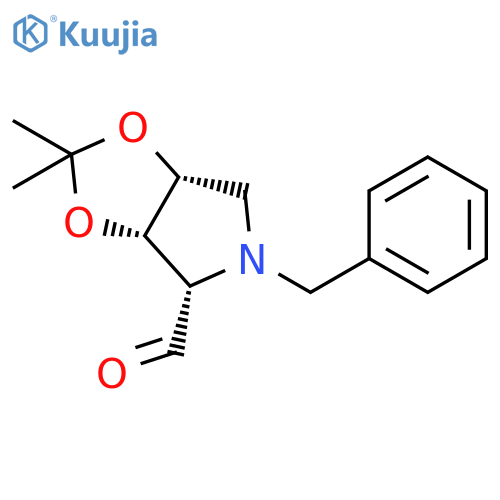 (2S,3S,4R)-N-benzyl-2-formyl-3,4-(isopropylidenedioxy)pyrrolidine structure