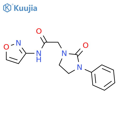 N-(1,2-oxazol-3-yl)-2-(2-oxo-3-phenylimidazolidin-1-yl)acetamide structure