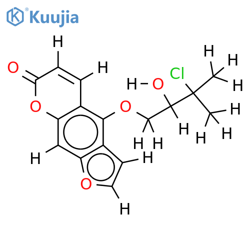 4-(3-Chlor-2-hydroxy-3-methyl-butoxy)-furo[3,2-g]chromen-7-on structure